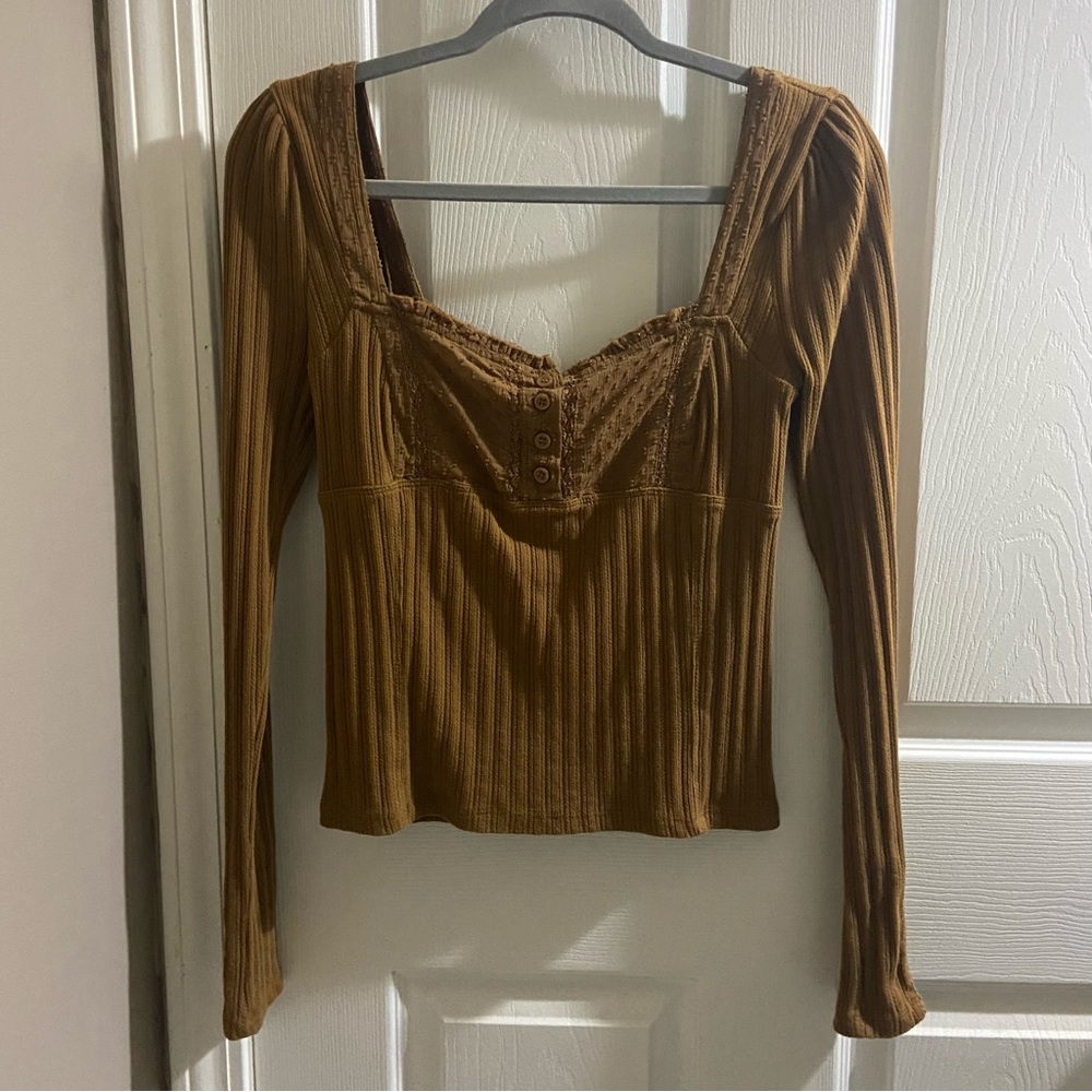 FREE PEOPLE RIBBED CORSET TOP